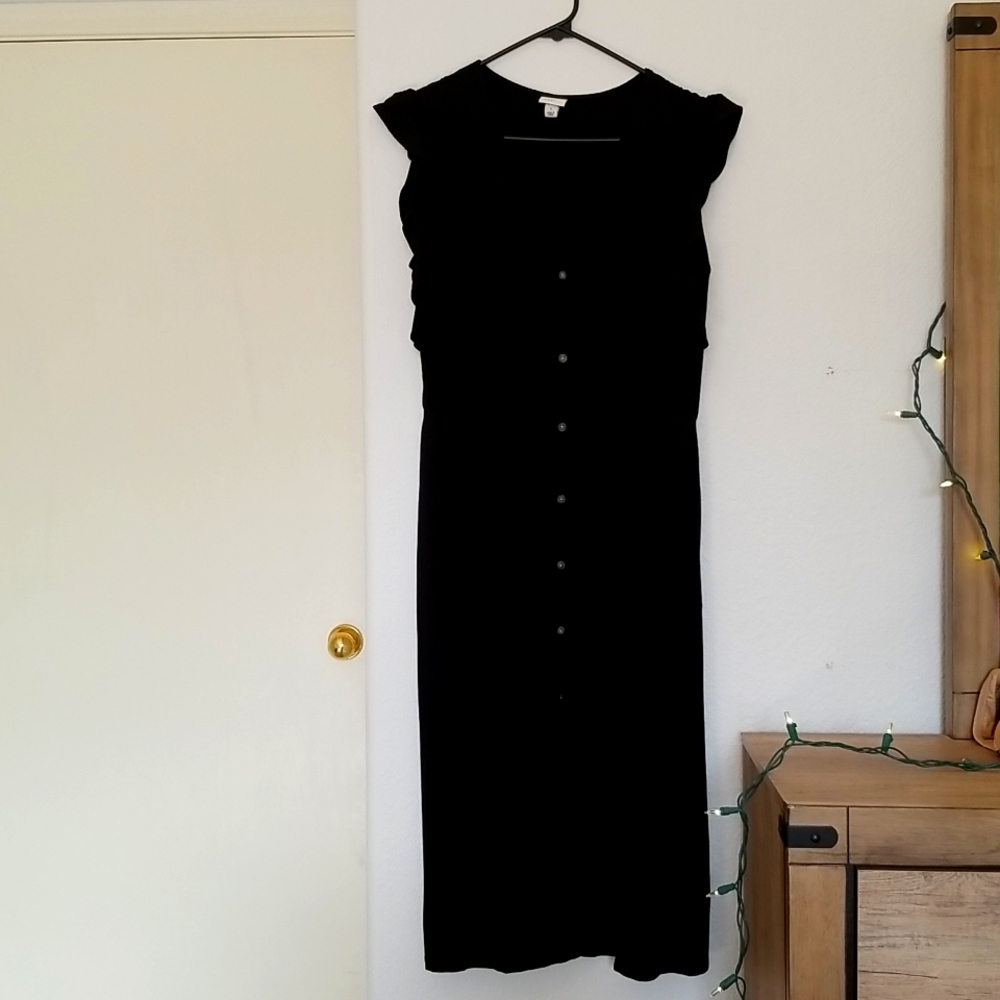 A New Day black midi dress with buttons